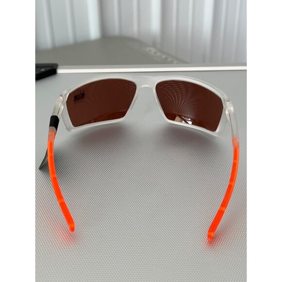 Kreedom Polycarbonate UV Protection Sunglasses Clear Frame Orange Arm Modern NEW - Picture 5 of 6